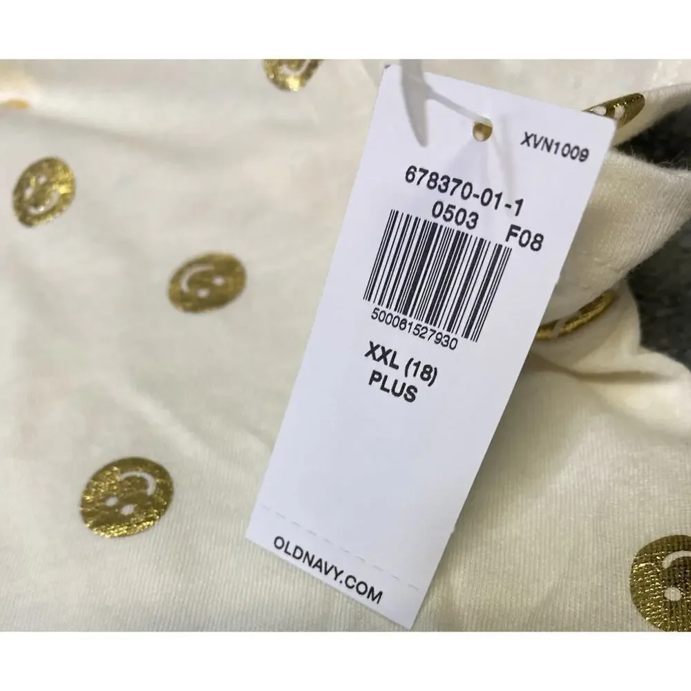 Old Navy Girls Plus Softest Smiley Face Tee XXL 18 NWT